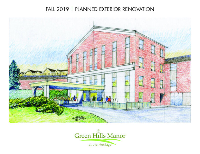 The Heritage of Green Hills | Mock up of Green Hills Manor exterior rennovation