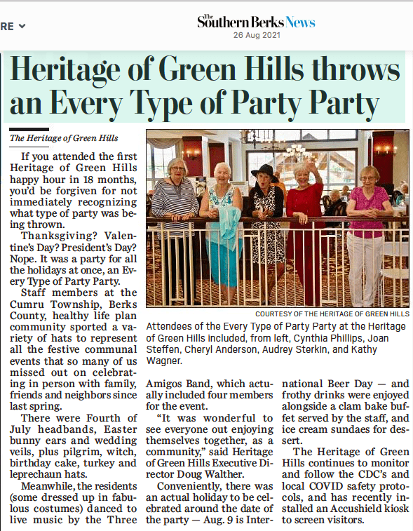 The Heritage of Green Hills | News Article